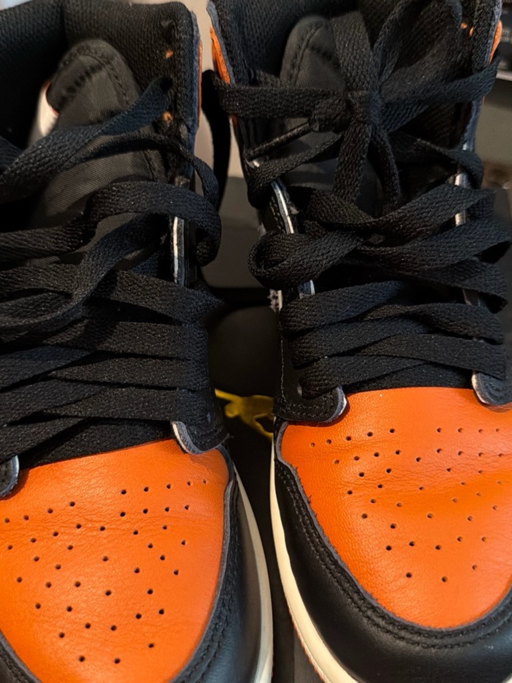 Nike Kids Black and Orange High-Top Sneakers